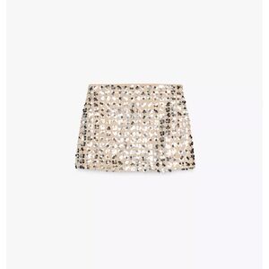Zara Sequin Embellished Mini Skirt